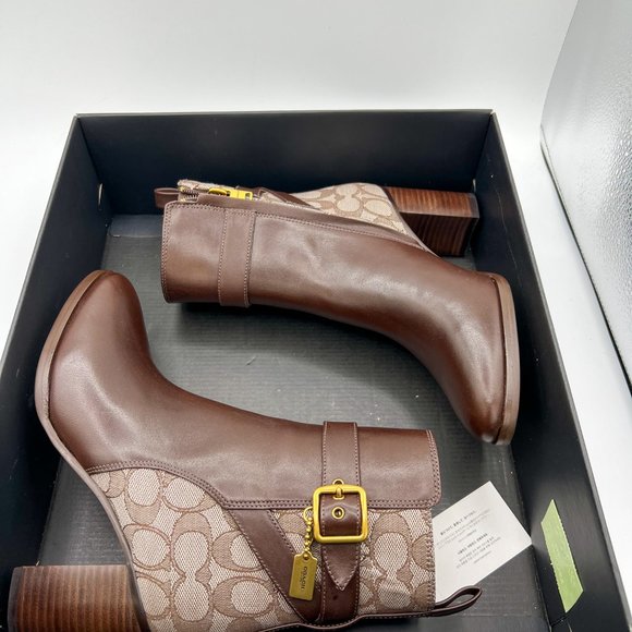 COACH Olivia Signature Jacquard Ankle Booties - Picture 6 of 13